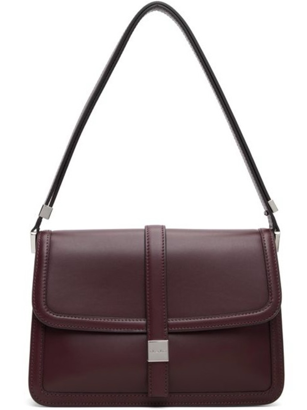 MaxMara Burgundy Leather Shoulder Bag